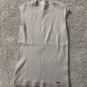 Calvin Klein Beige Sleeveless Top. Size small